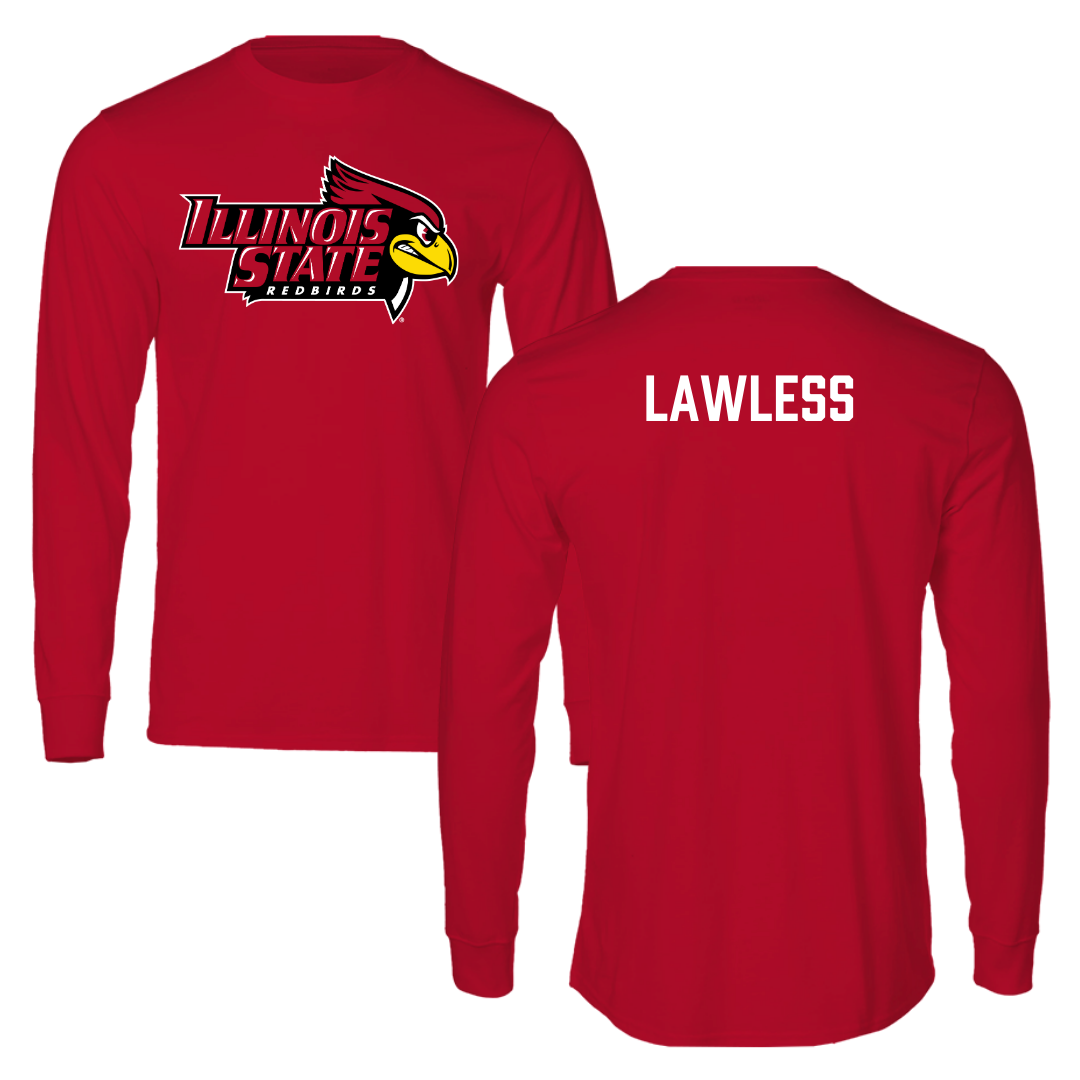 Illinois State University Track and Field Red Redbird Long Sleeve  - Ava Lawless