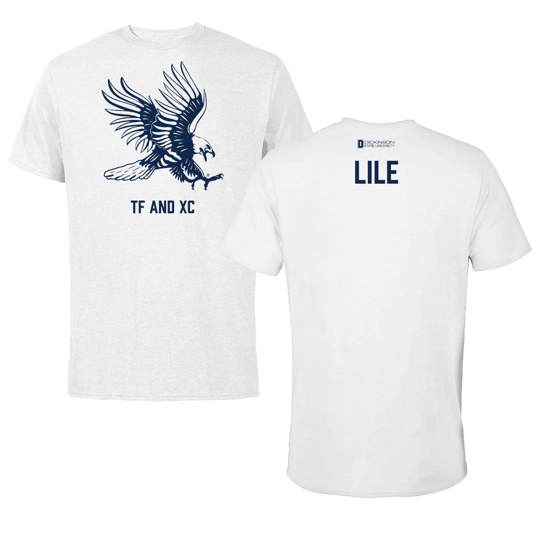 Dickinson State University TF and XC White Tee  - Natalie Lile