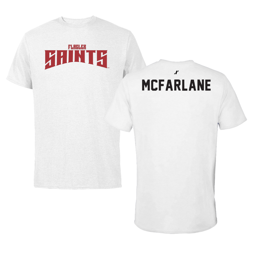 Flagler College TF and XC White Classic Performance Tee - Christian McFarlane