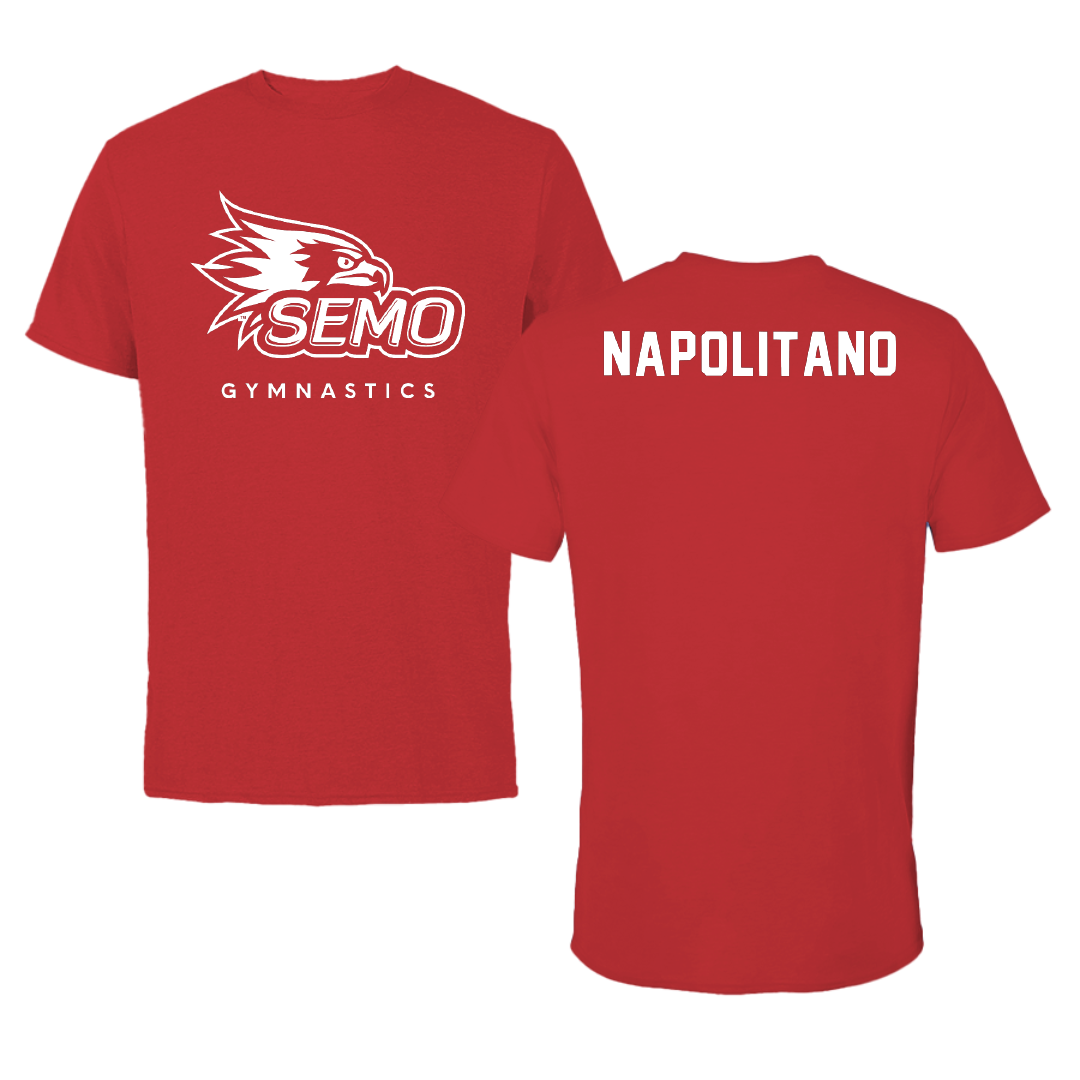 Southeast Missouri State University Gymnastics Red Performance Tee - Jordan Napolitano