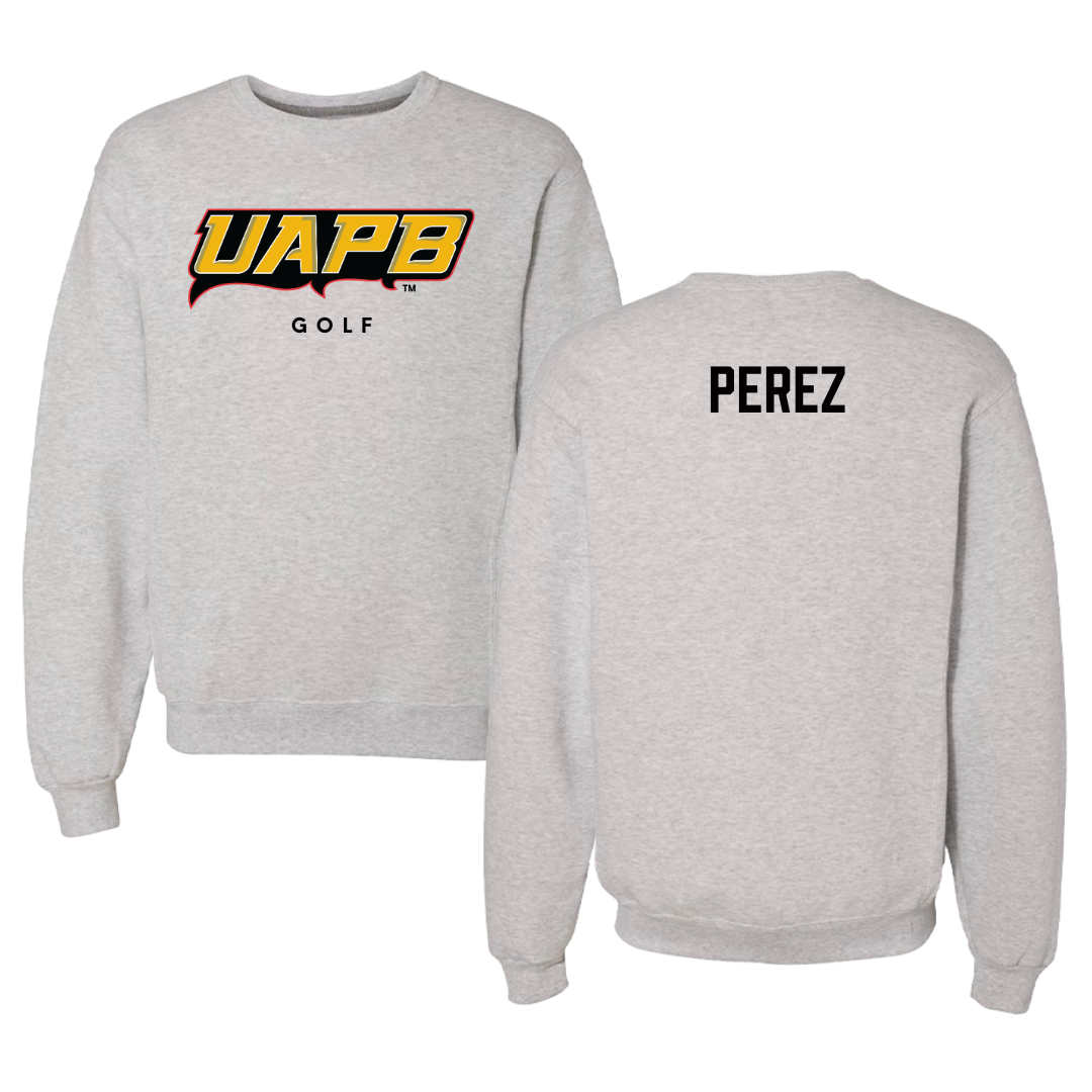 University of Arkansas-Pine Bluff Golf Gray Crewneck  - Angel Perez