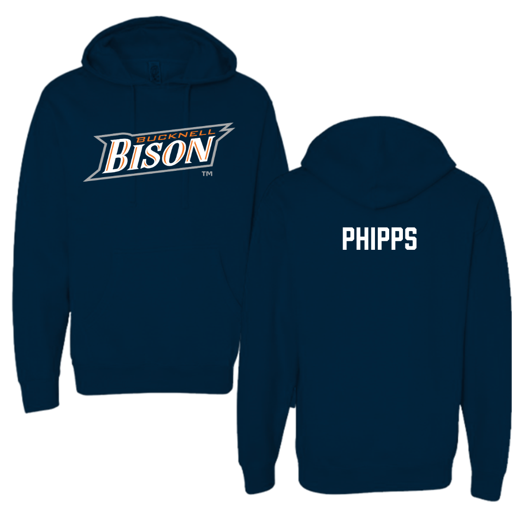 Bucknell University Wrestling Navy Hoodie  - Kurt Phipps