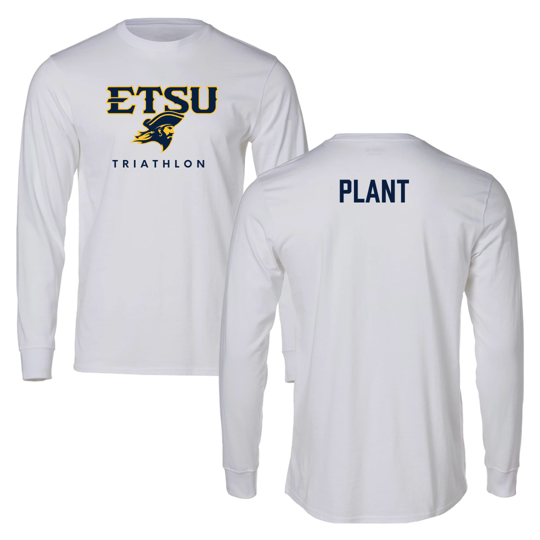 East Tennessee State University Triathlon White Long Sleeve  - Sarah Plant
