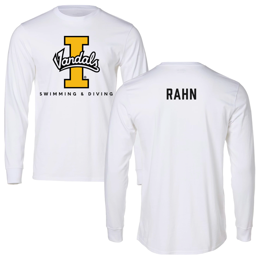 University of Idaho Swimming & Diving White Vandals Long Sleeve - Bethany Rahn
