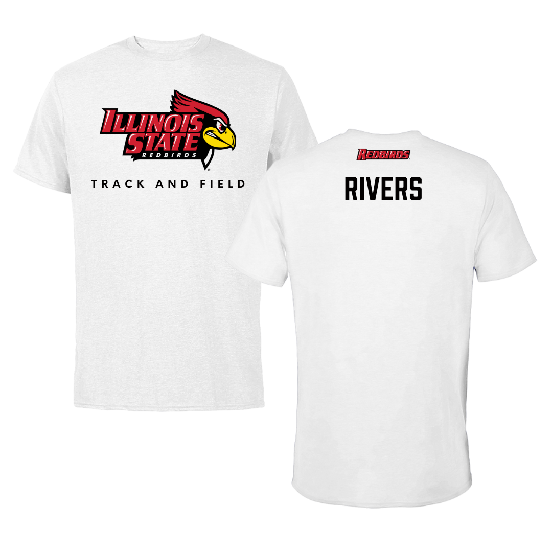Illinois State University Track and Field White Tee  - Macee Rivers