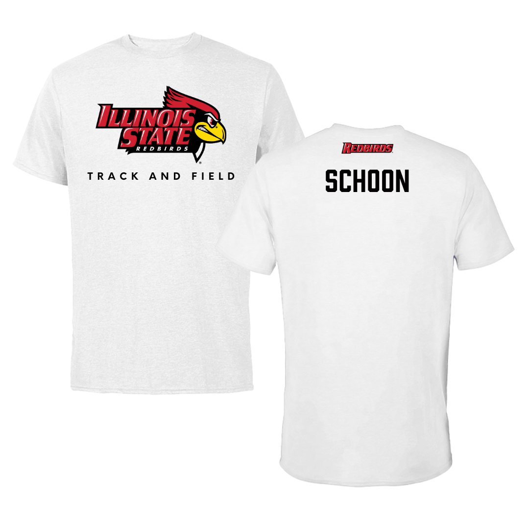 Illinois State University Track and Field White Tee  - Sawyer Schoon