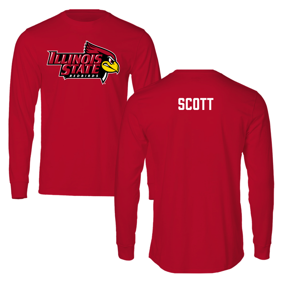 Illinois State University Track and Field Red Redbird Long Sleeve  - Adi Scott