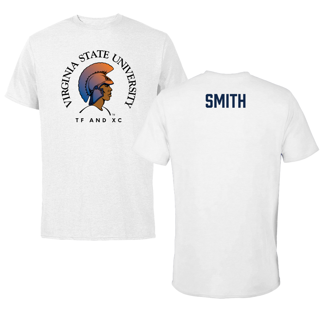Virginia State University TF and XC White Tee  - Rayquan Smith