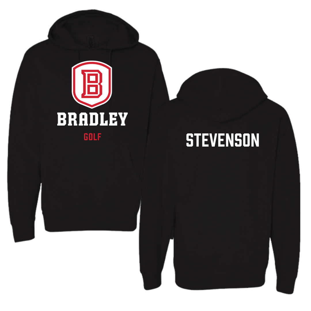 Bradley University Golf sudadera con capucha negra - Carter Stevenson