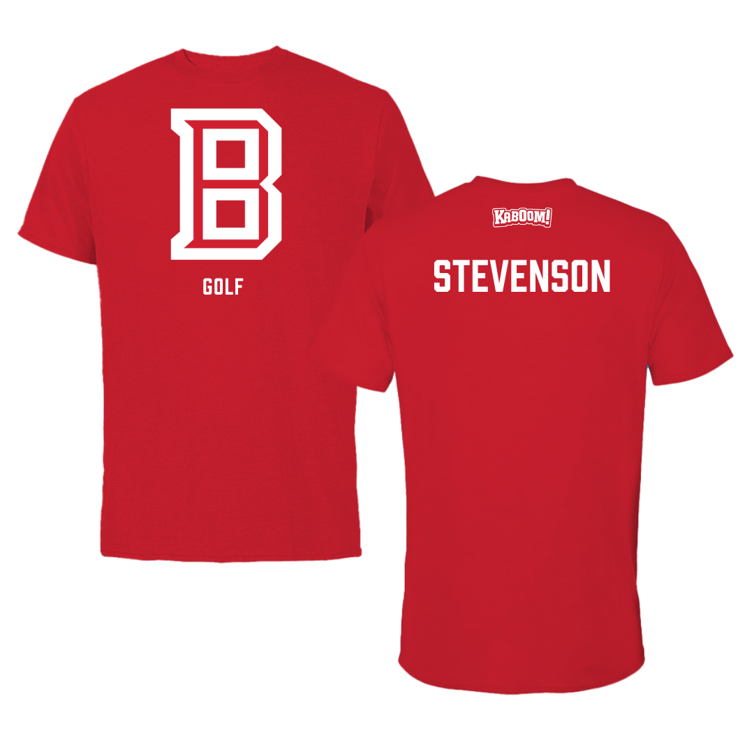 Bradley University Golf Red Block Tee - Carter Stevenson