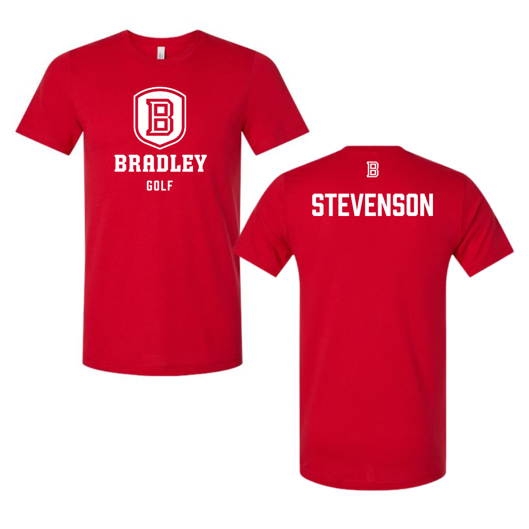 Bradley University Golf Red Tee  - Carter Stevenson