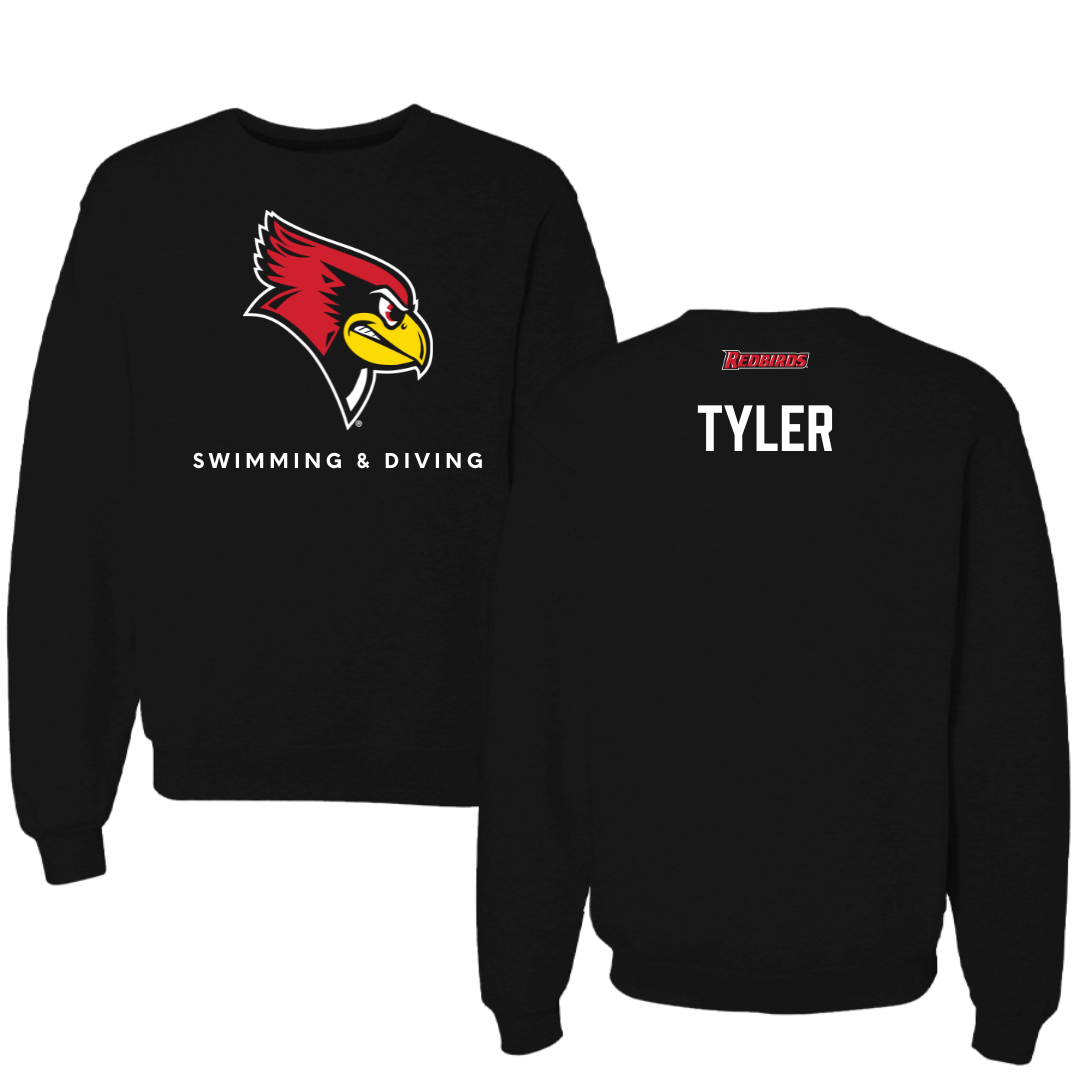 Illinois State University Swimming & Diving Black Mascot Crewneck  - Chloe Tyler