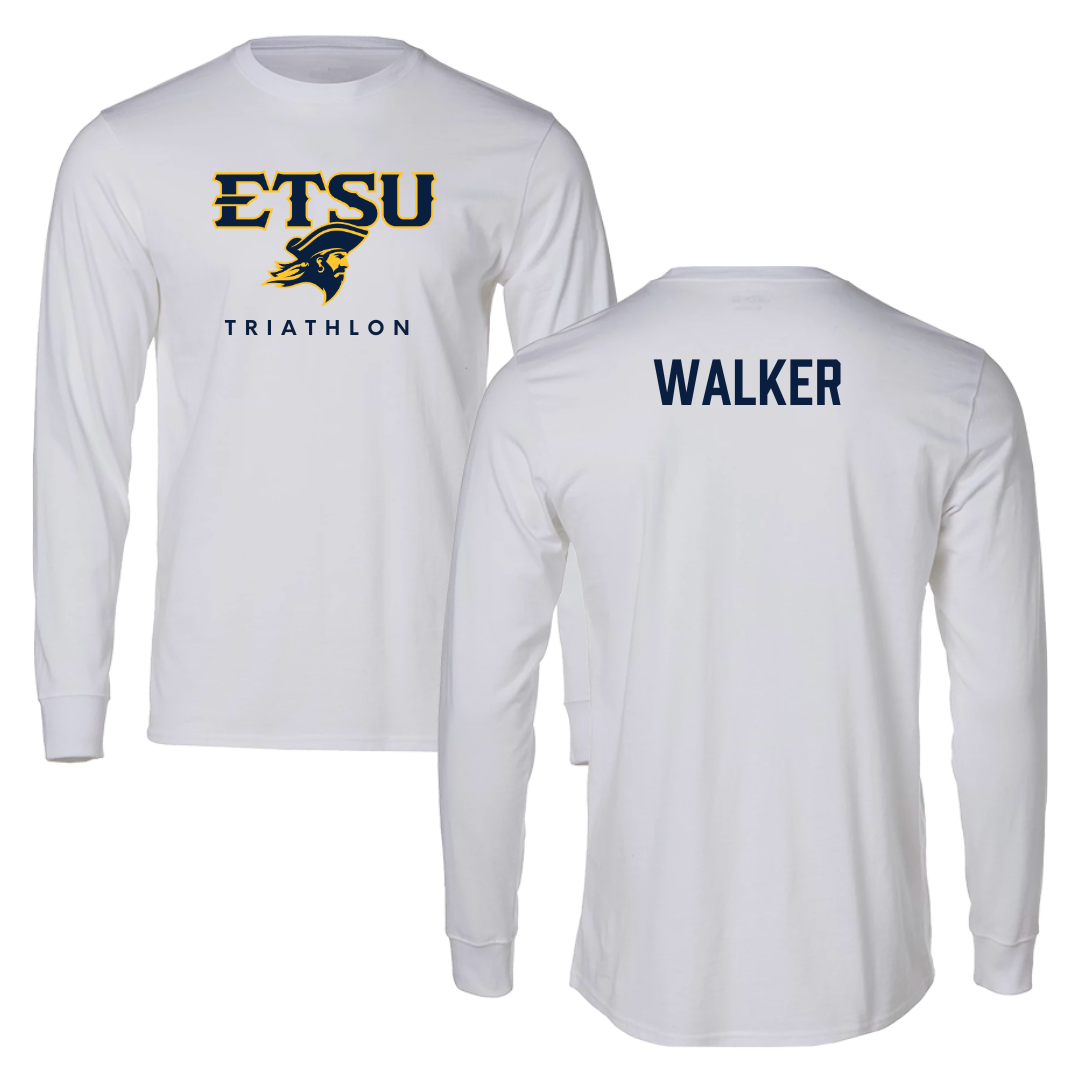 East Tennessee State University Triathlon White Long Sleeve  - Taylor Walker