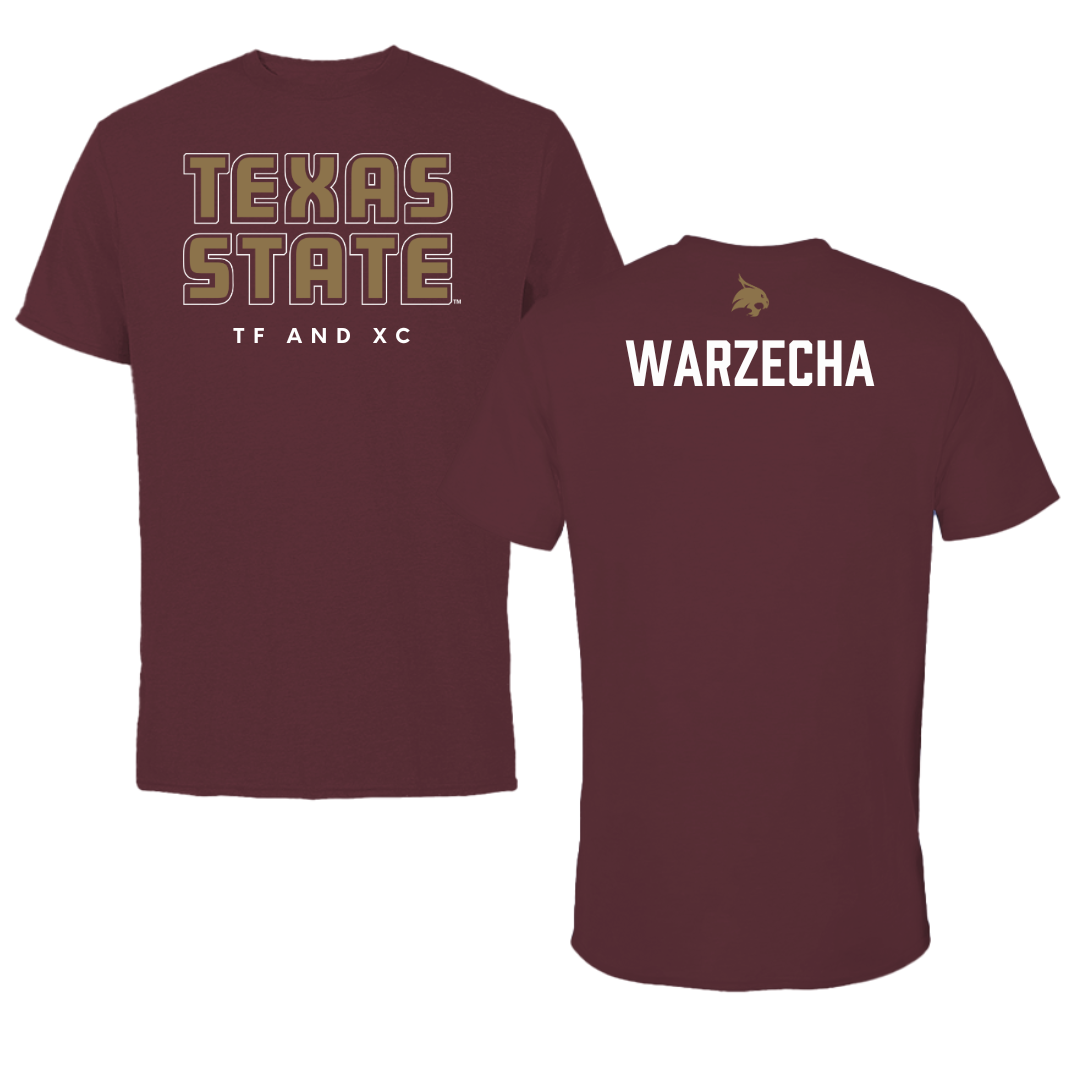 Texas State University TF and XC Maroon Tee  - Connor Warzecha