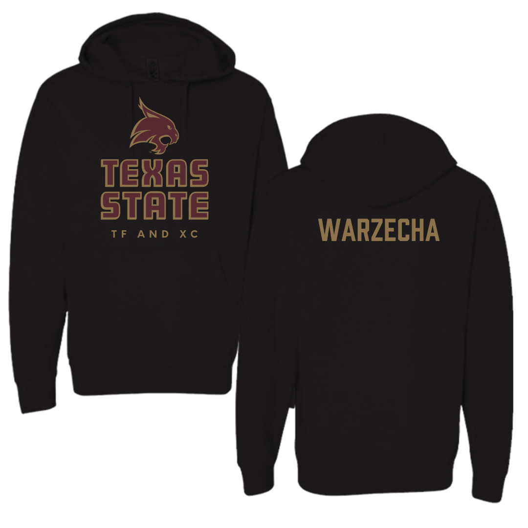 Texas State University TF and XC Black Hoodie  - Connor Warzecha