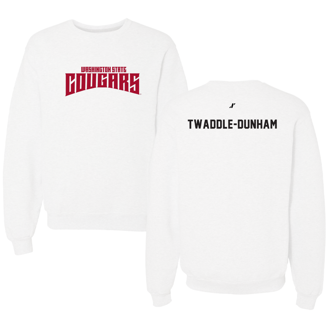 Washington State University TF and XC White Classic Crewneck - Kai Twaddle-Dunham