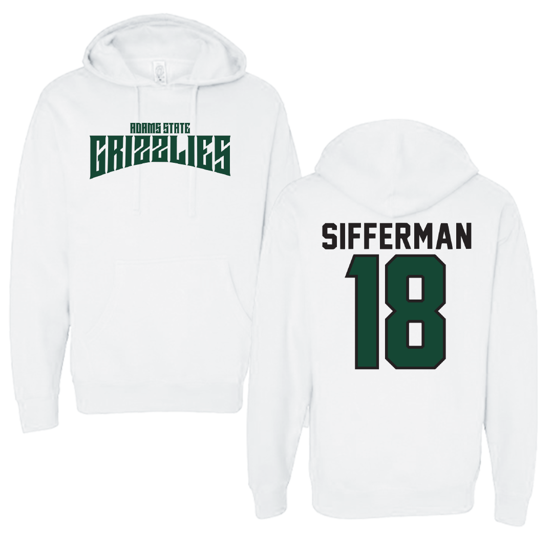 Adams State University Baseball White Classic Hoodie - #18 Ray Sifferman