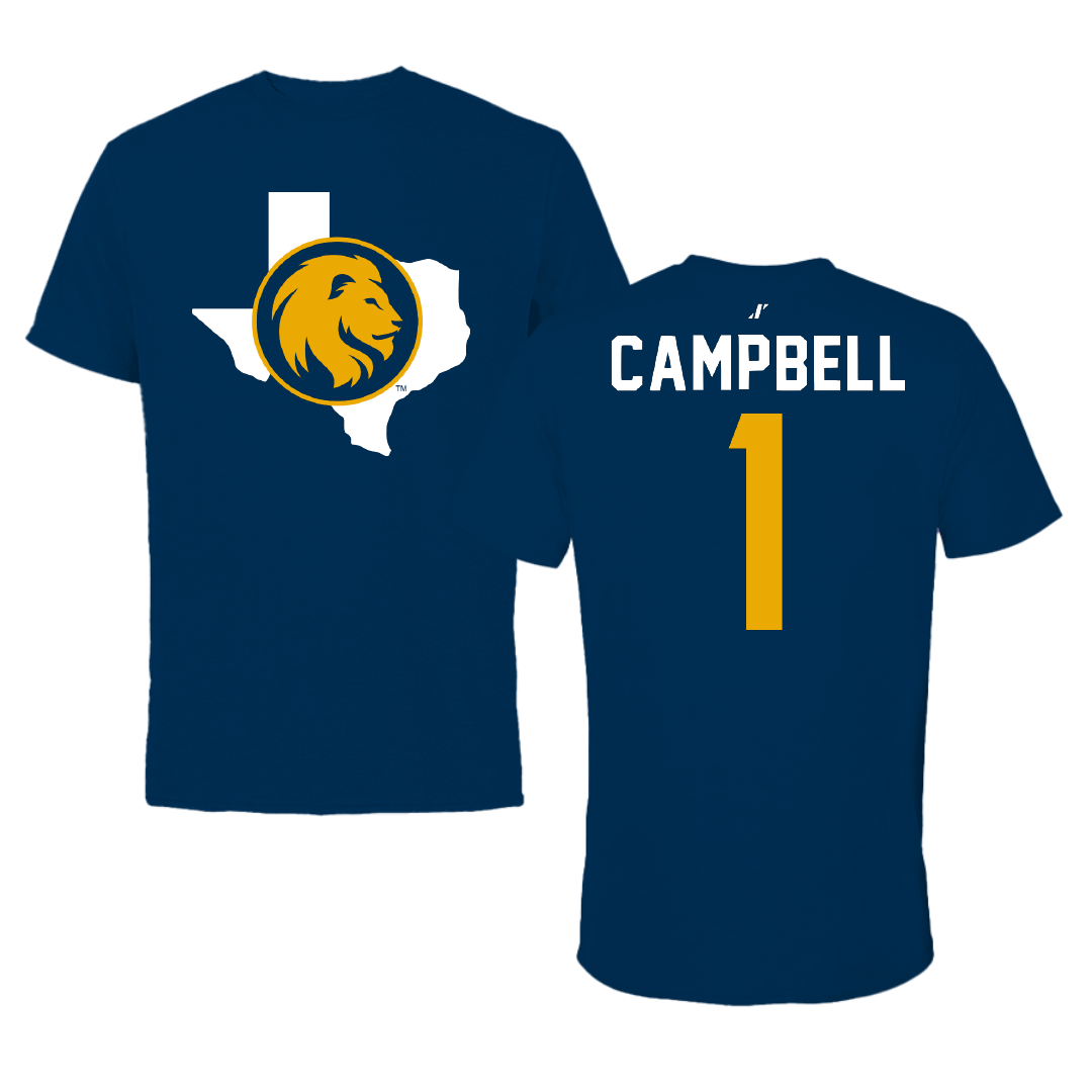 East Texas A&M University Volleyball Navy State Performance Tee - #1 Gracie Campbell