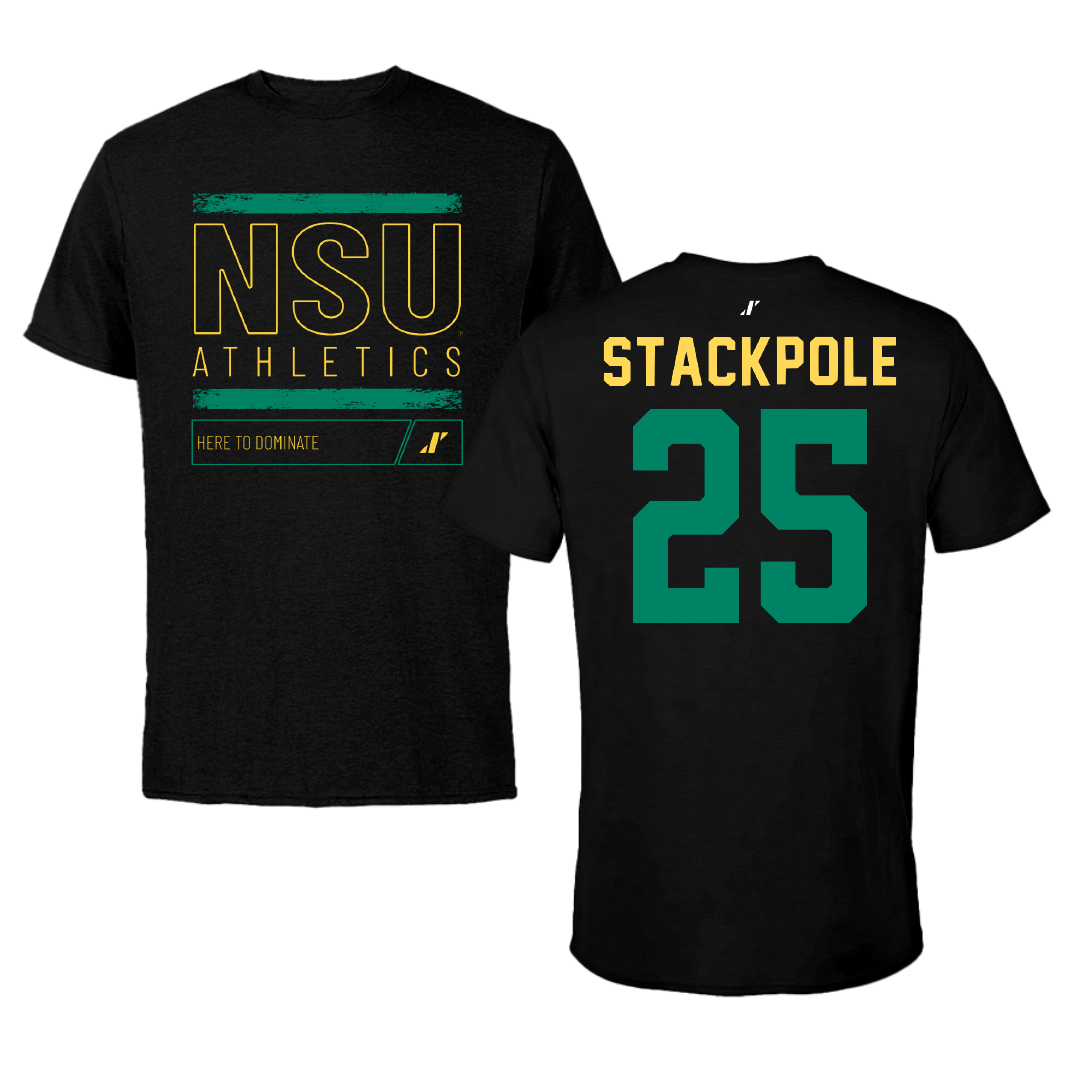 Norfolk State University Baseball Black Dominate Tee - #25 Matthew Stackpole