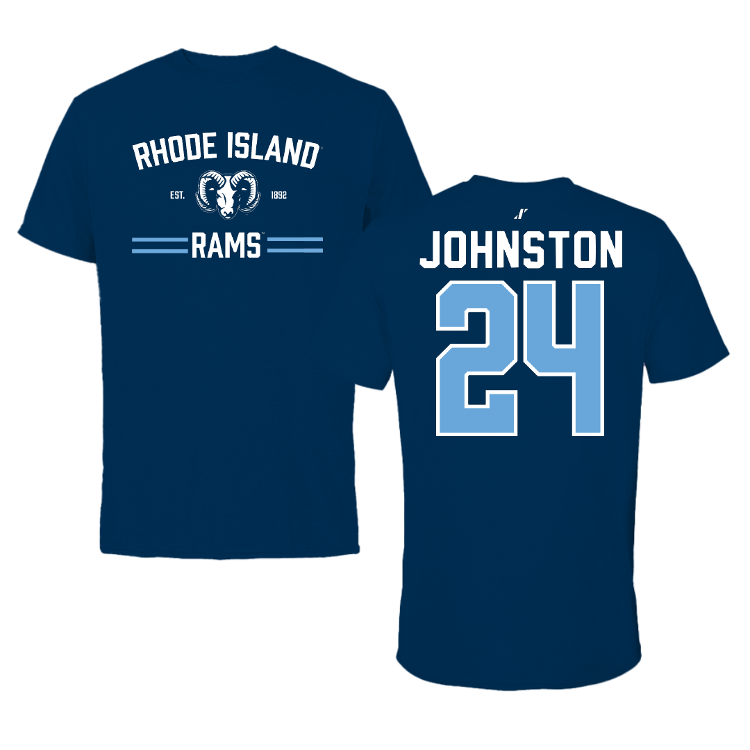 University of Rhode Island Baseball Navy General Tee - #24 Connor Johnston