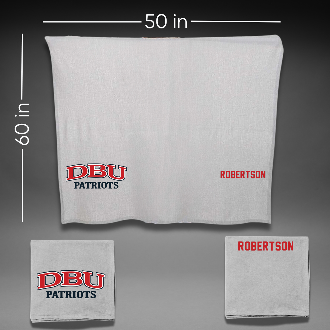 Dallas Baptist University Golf Gray Blanket - Sidney Robertson