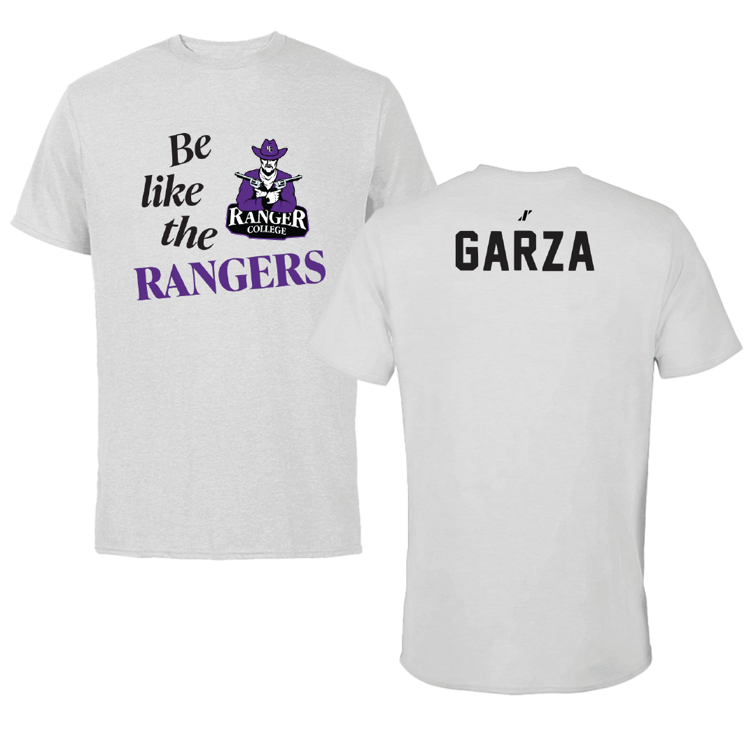 Ranger College Baseball Light Gray Be Like Us Performance Tee - Blane Garza