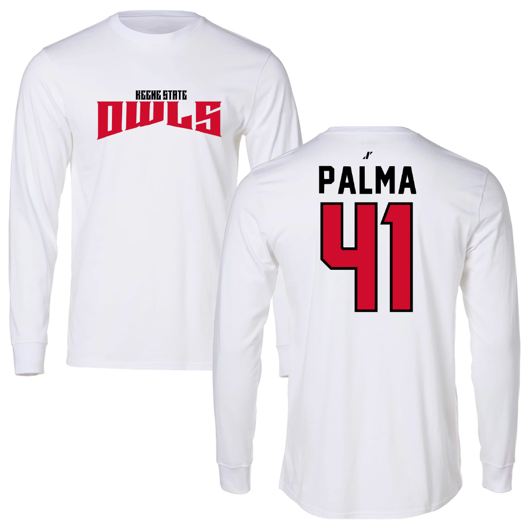 Keene State College Lacrosse White Classic Long Sleeve - #41 Ethan Palma