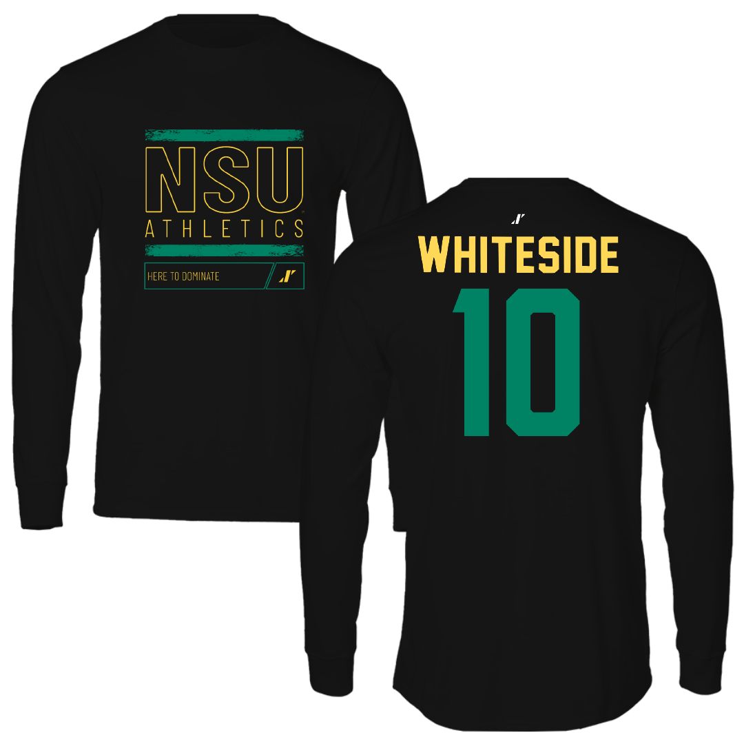 Norfolk State University Football Black Dominate Long Sleeve - #10 Izayah Whiteside