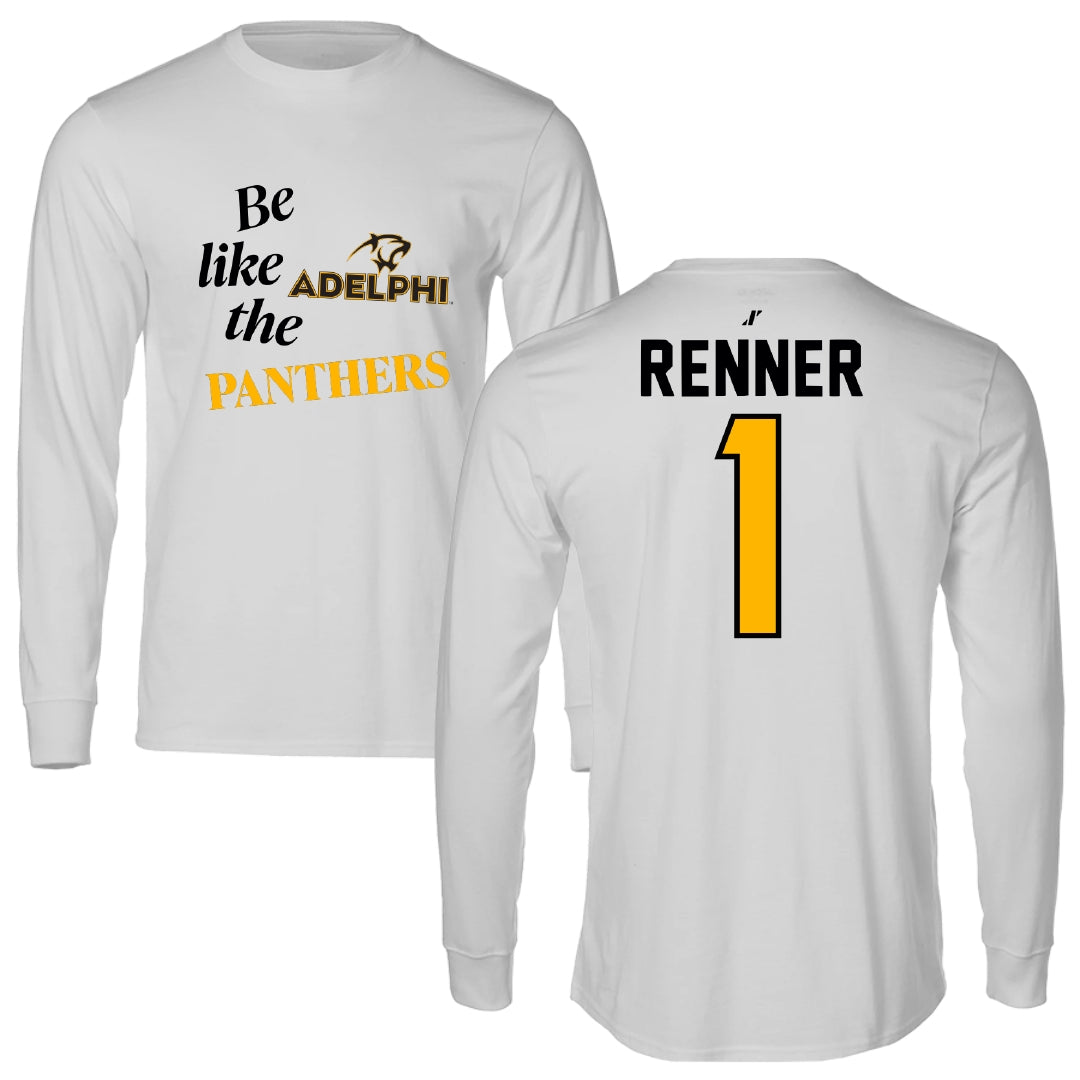 Adelphi University Lacrosse Light Gray Be Like Us Long Sleeve - #1 Dylan Renner