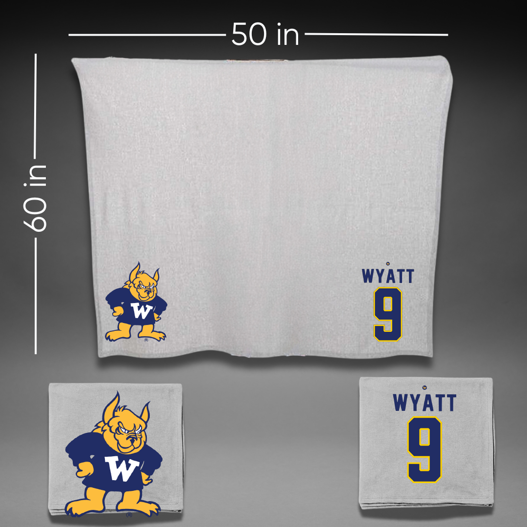 Webster University Volleyball Gray Blanket - #9 Arianna Wyatt