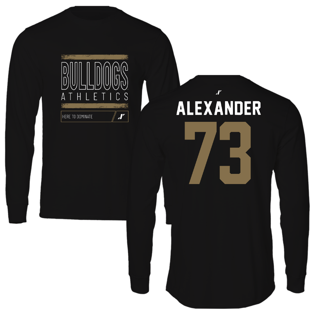 Bryant University Lacrosse Black Dominate Performance Long Sleeve - #73 Teagan Alexander