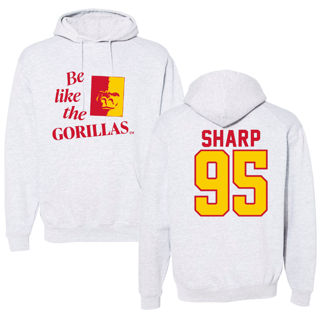 Pittsburg State University Football Light Gray Be Like Us Hoodie - #95 Jeremy Sharp