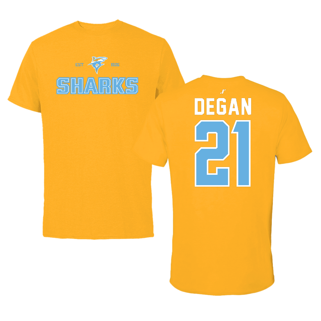 Long Island University Ice Hockey Gold General Performance Tee - #21 Alexa Degan
