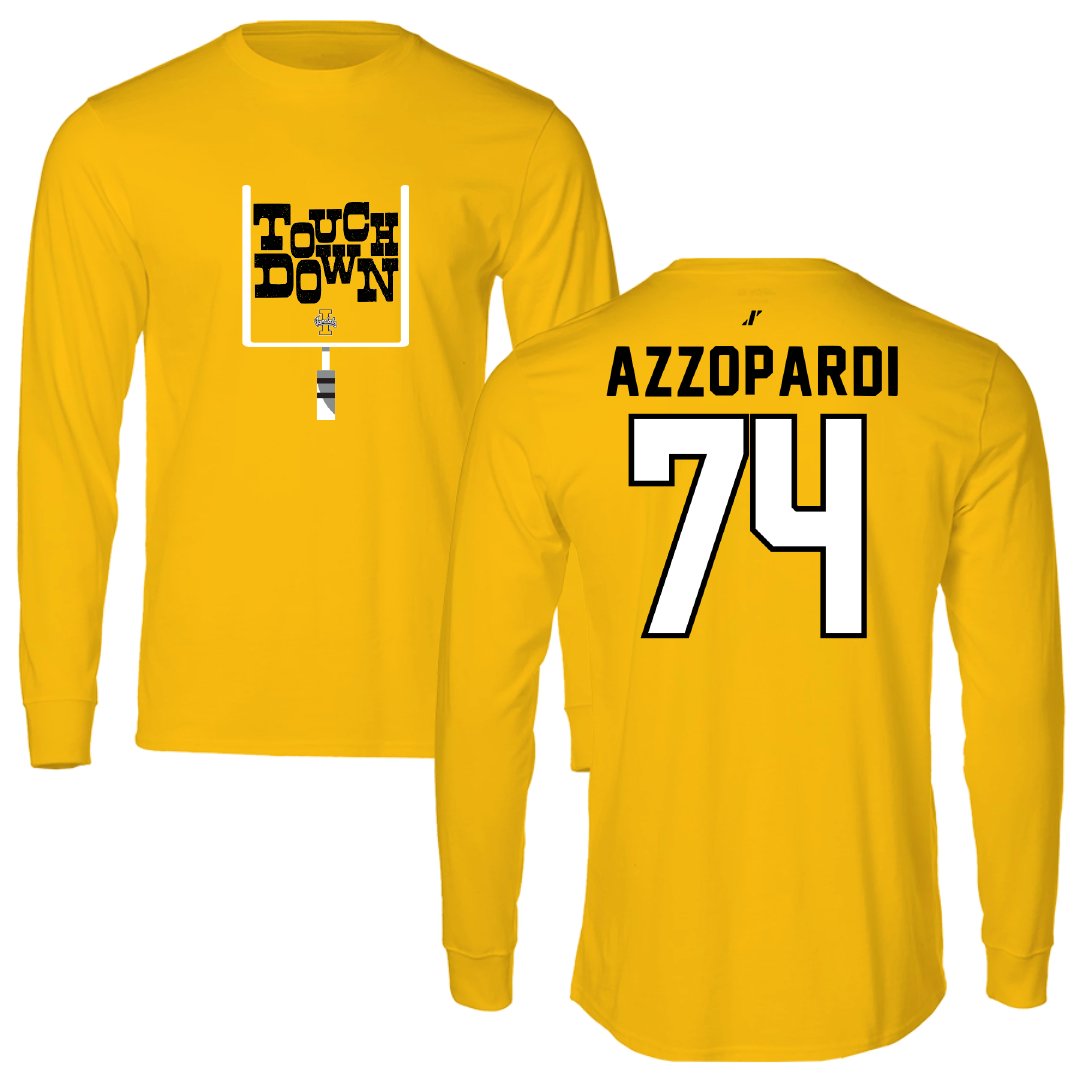 University of Idaho Football Gold Touchdown Performance Long Sleeve - #74 Nate Azzopardi