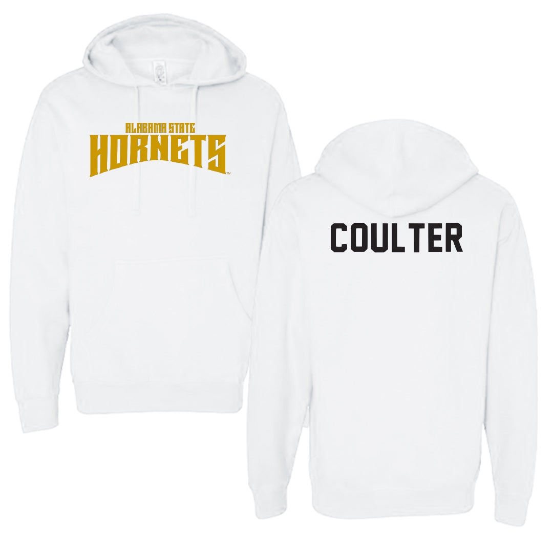 Alabama State University TF and XC White Classic Hoodie - Jon Coulter
