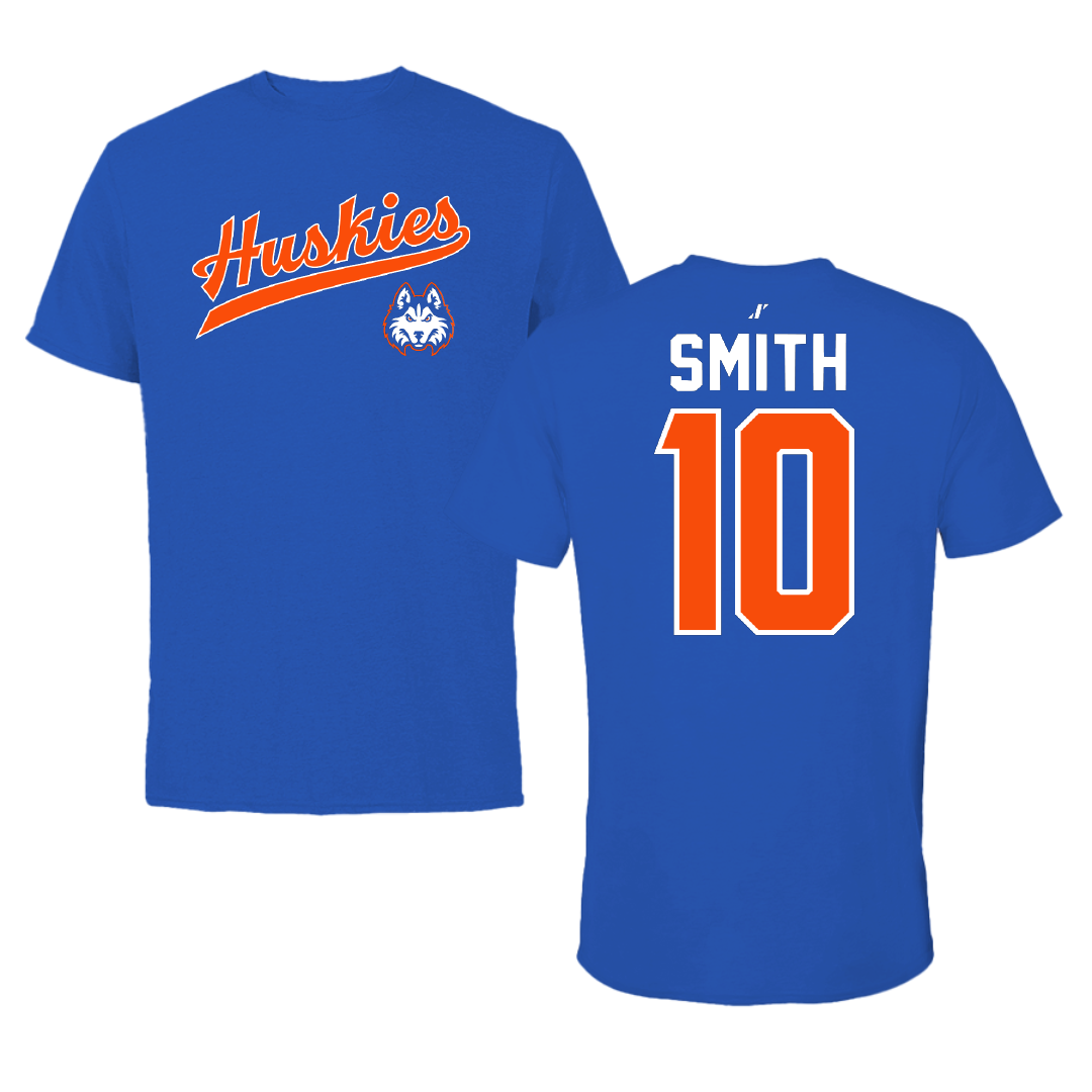 Houston Christian University Football Blue General Tee - #10 Zaelyn Smith