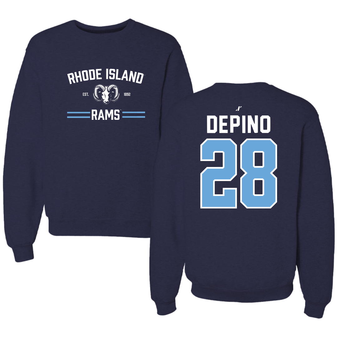 University of Rhode Island Baseball Navy General Crewneck - #28 Anthony DePino