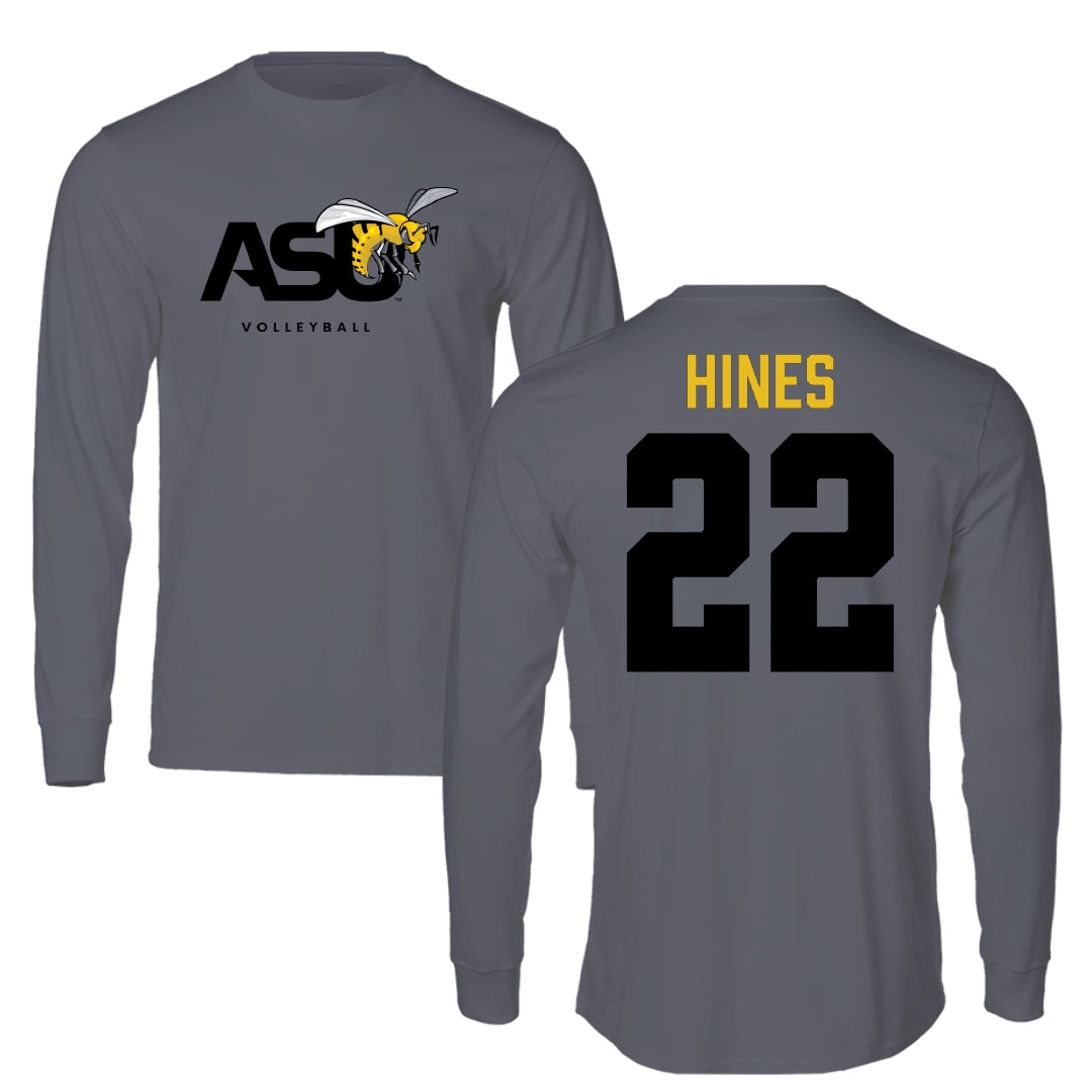 Alabama State University Volleyball Dark Gray Long Sleeve - #22 Kaylen Hines