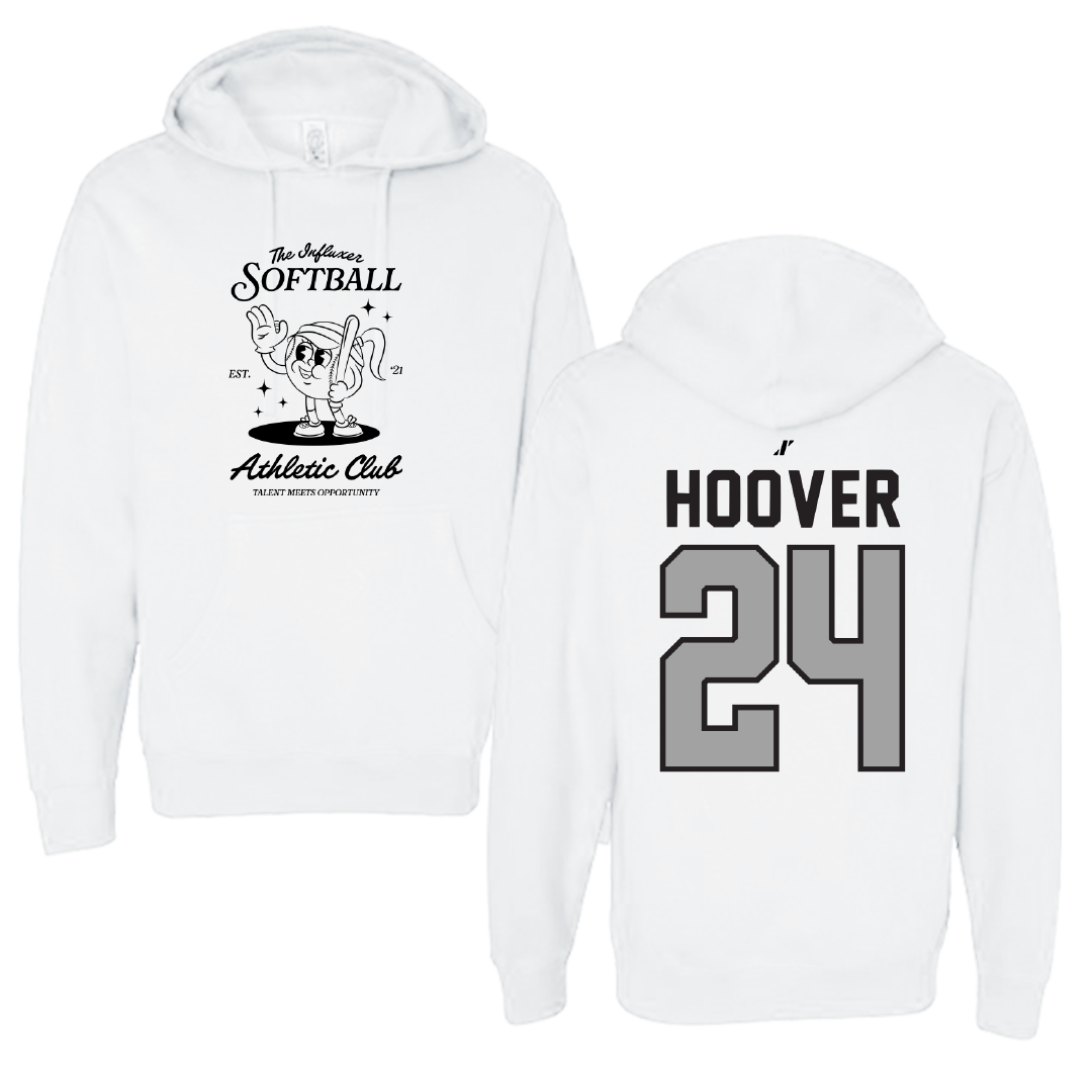 Softball White Influxer Athletic Club Hoodie - #24 Mackenzie Hoover