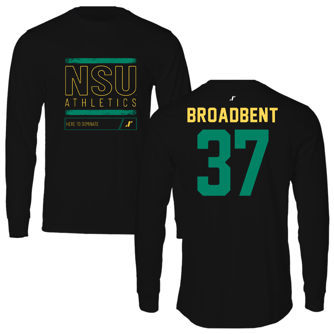 Norfolk State University Football Black Dominate Long Sleeve - #37 Kaleb Broadbent