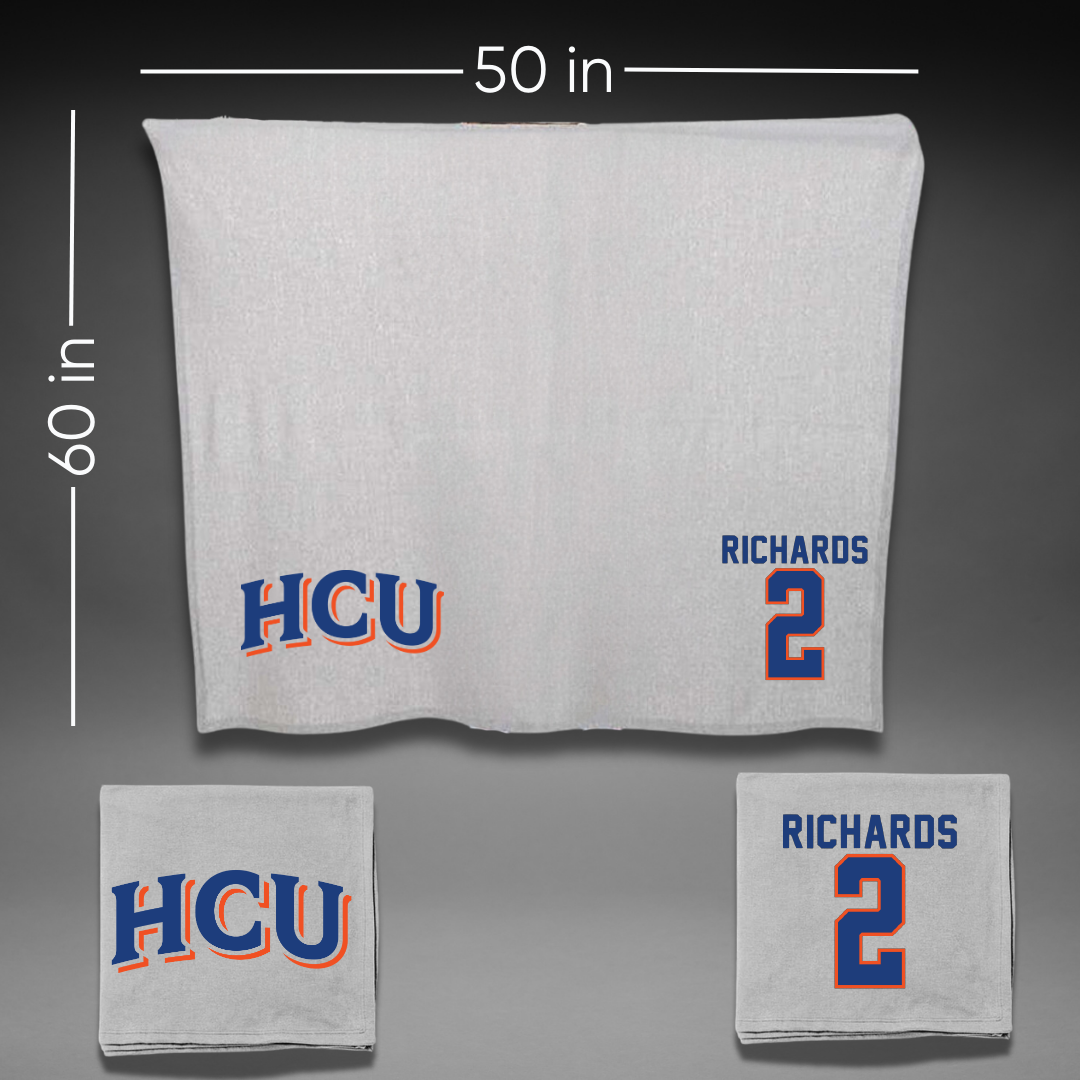 Houston Christian University Volleyball Gray Blanket - #2 Chloe Richards