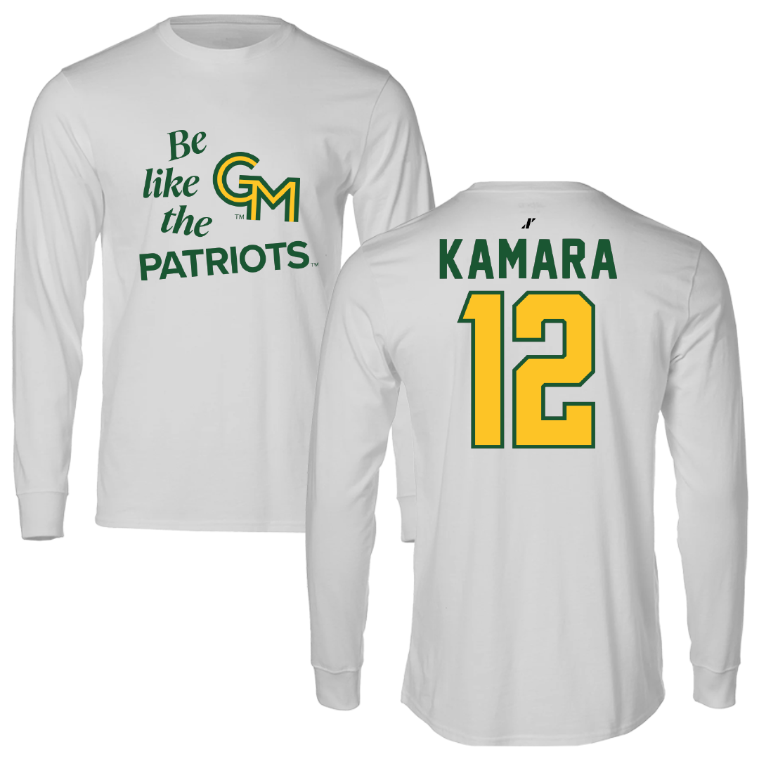 George Mason University Soccer Light Gray Be Like Us Long Sleeve - #12 Ishmail Kamara
