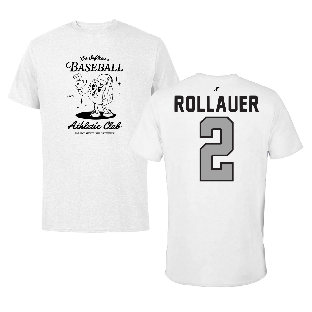 Baseball White Influxer Athletic Club Tee - #2 Thomas Rollauer
