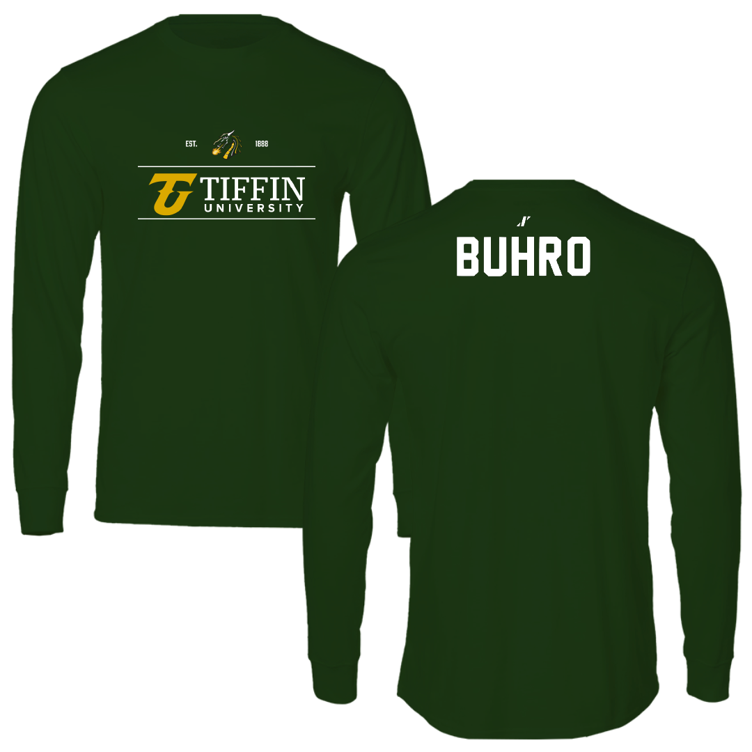Tiffin University TF and XC Forest Green General Long Sleeve - Hayden Buhro
