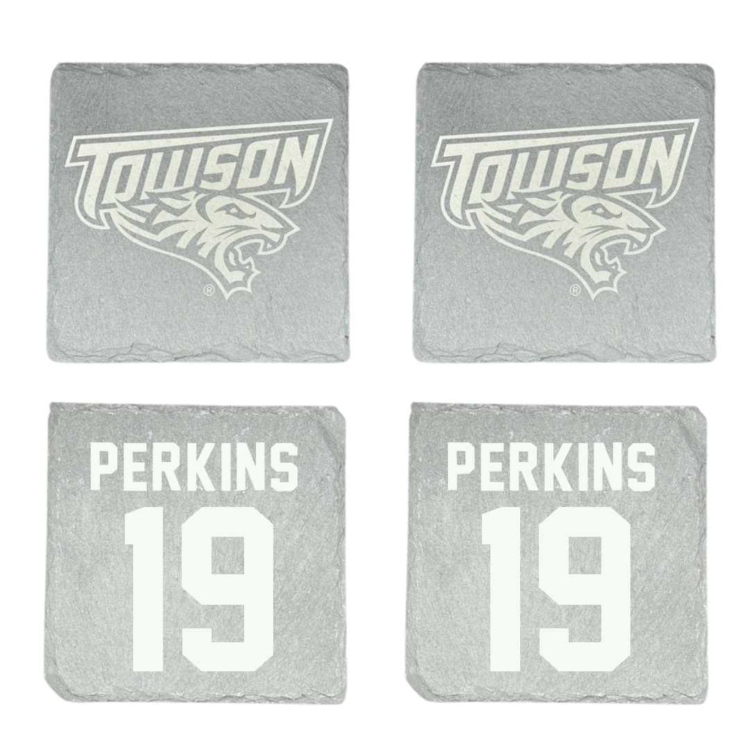 Towson University Football Stone Coaster (4 Pack)  - #19 Zay Perkins