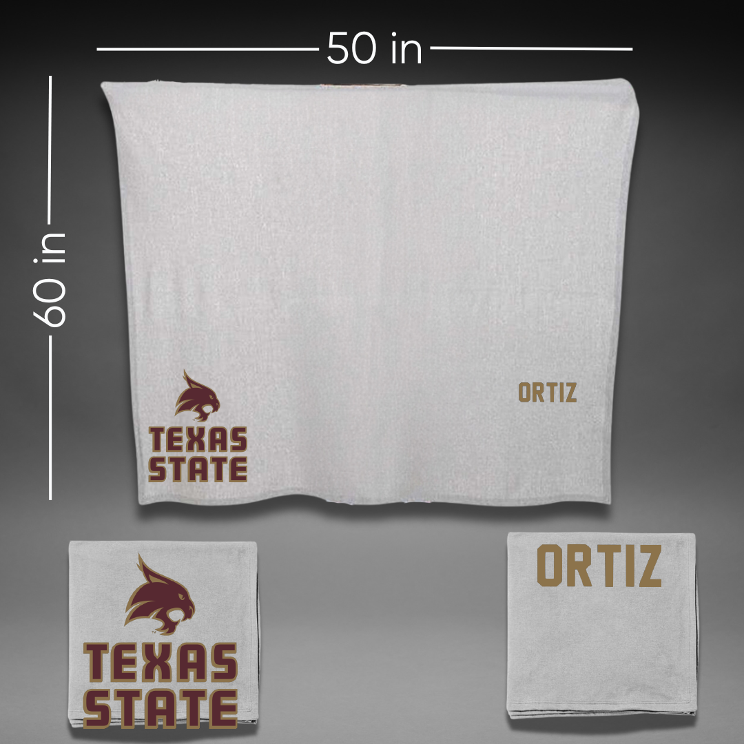 Texas State University Cheer Gray Blanket - George Ortiz