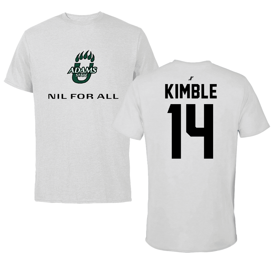 Adams State University Basketball Light Gray NIL for ALL Performance Tee - #14 Cam Kimble