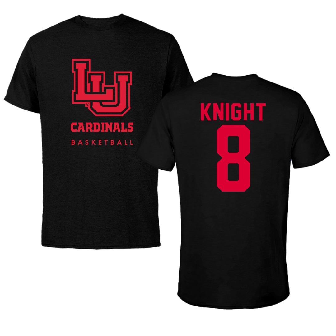 Lamar University Basketball Black Cardinal Tee - #8 Brian Knight