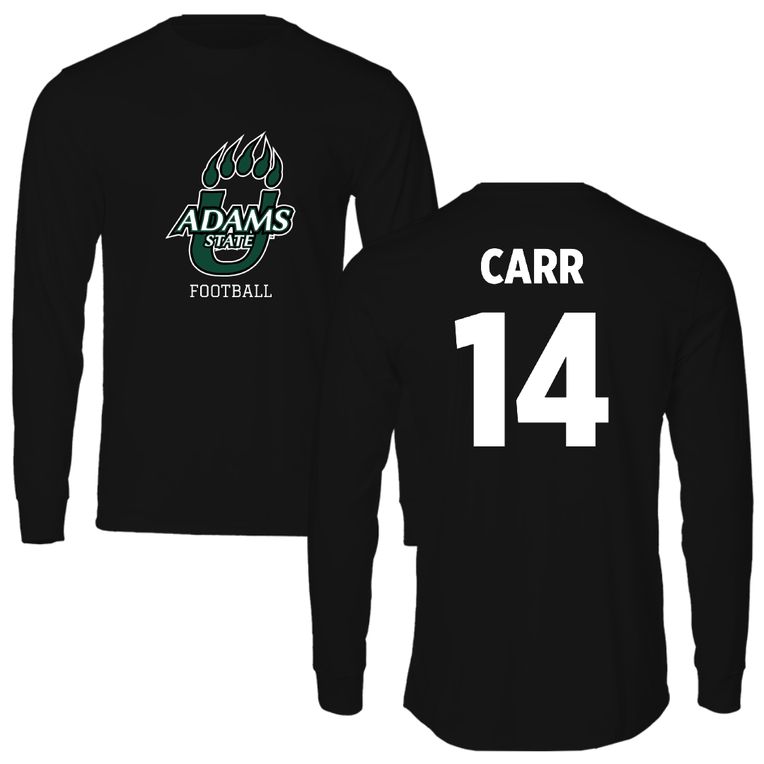 Adams State University Football Black State Performance Long Sleeve - #14 Hayden Carr