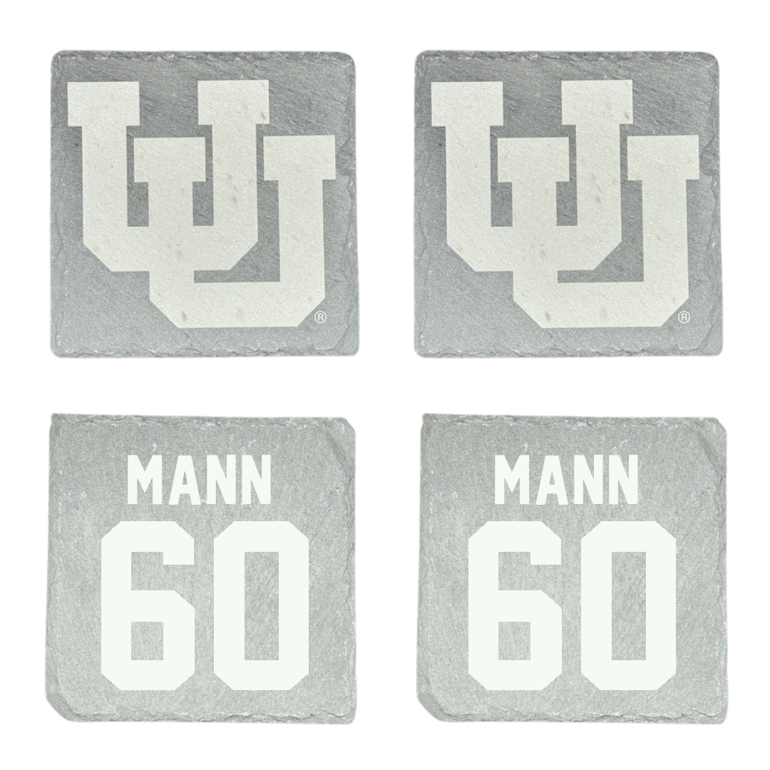 University of Utah Football Stone Coaster (4 Pack)  - #60 Shintaro Mann